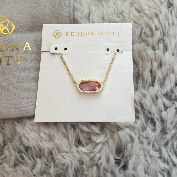 Kendra Scott Elisa necklace Gold, Fushia Kyocer Opal - Picture 4 of 4
